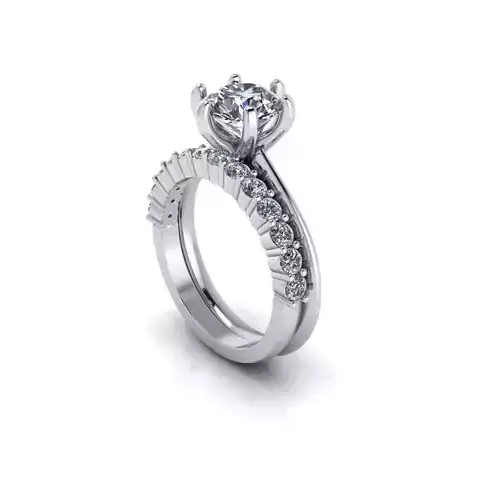 Matching Diamond Wedding Ring R171