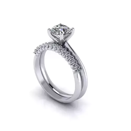 Matching Diamond Wedding Rings R84