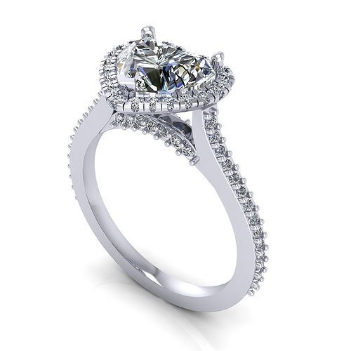 Women Diaomond Fashion Ring R166 3D print model