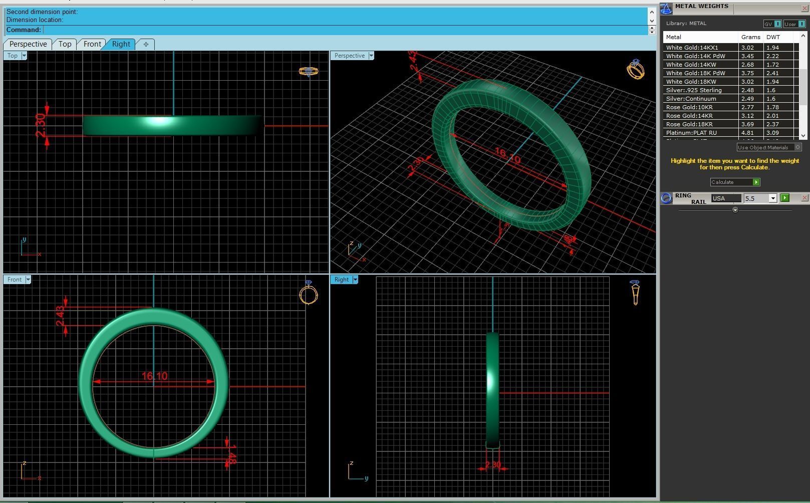 Engagement Ring R1 3D print model_4