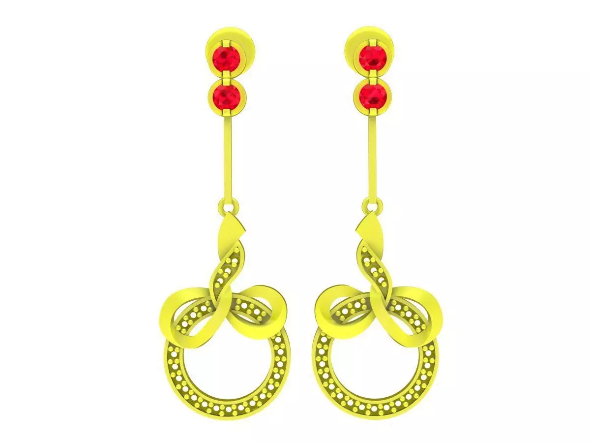 A6745 Luxury Korean Style Diamond Women Earrings 3D print model