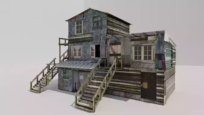 Shanty Garage and Motel For games and scenes