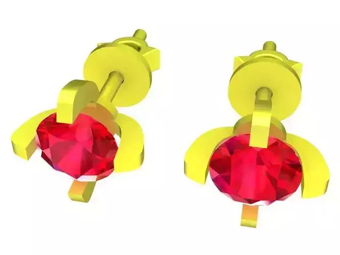 5886 kute diamond fashion stud earrings