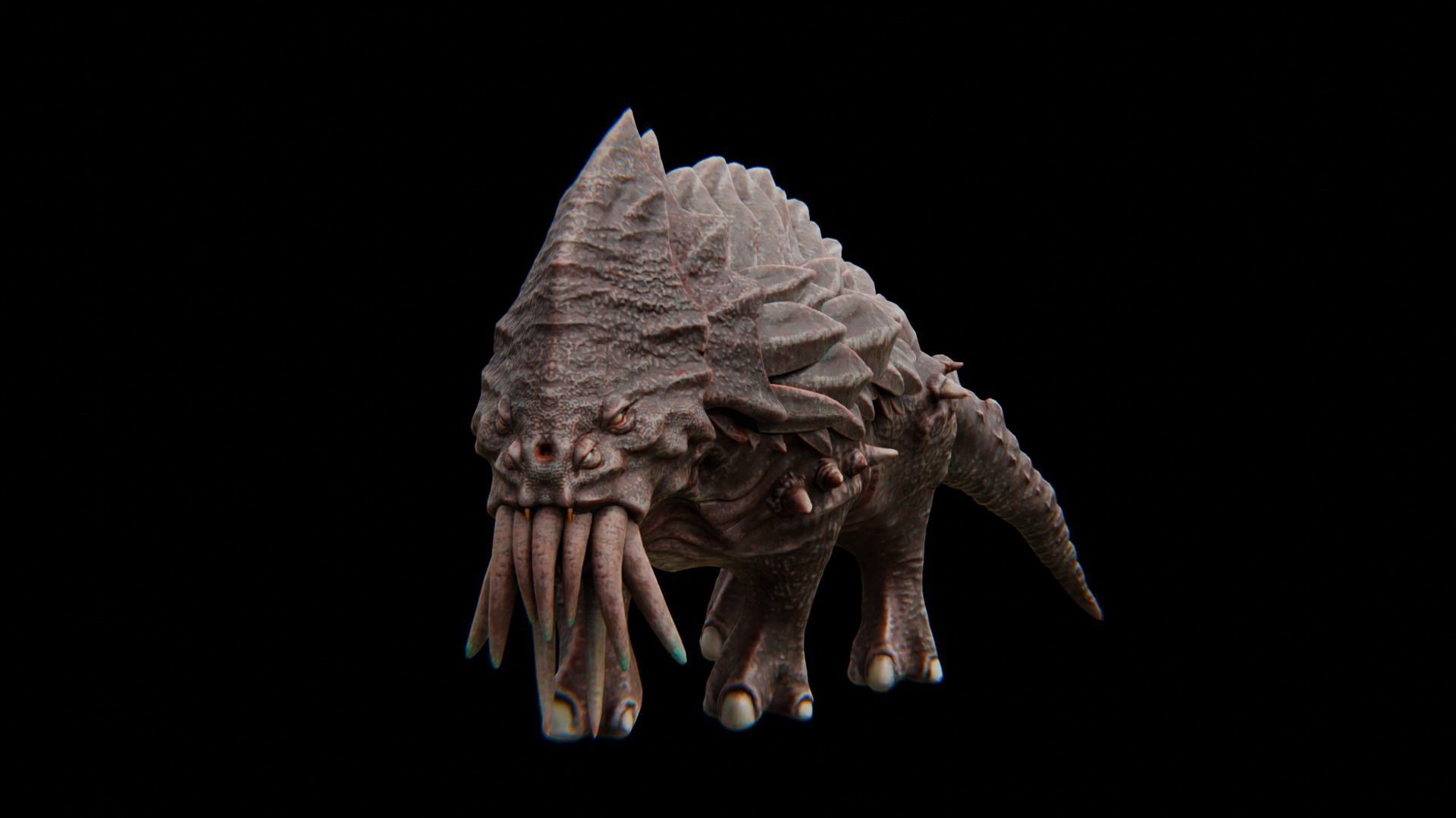 Behemoth Alien Creature Low-poly 3D model_20