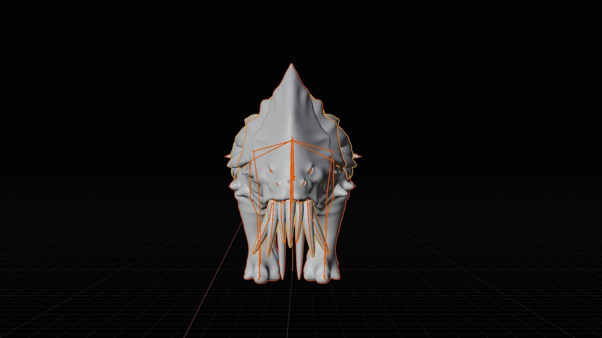 Behemoth Alien Creature Low-poly 3D model_15