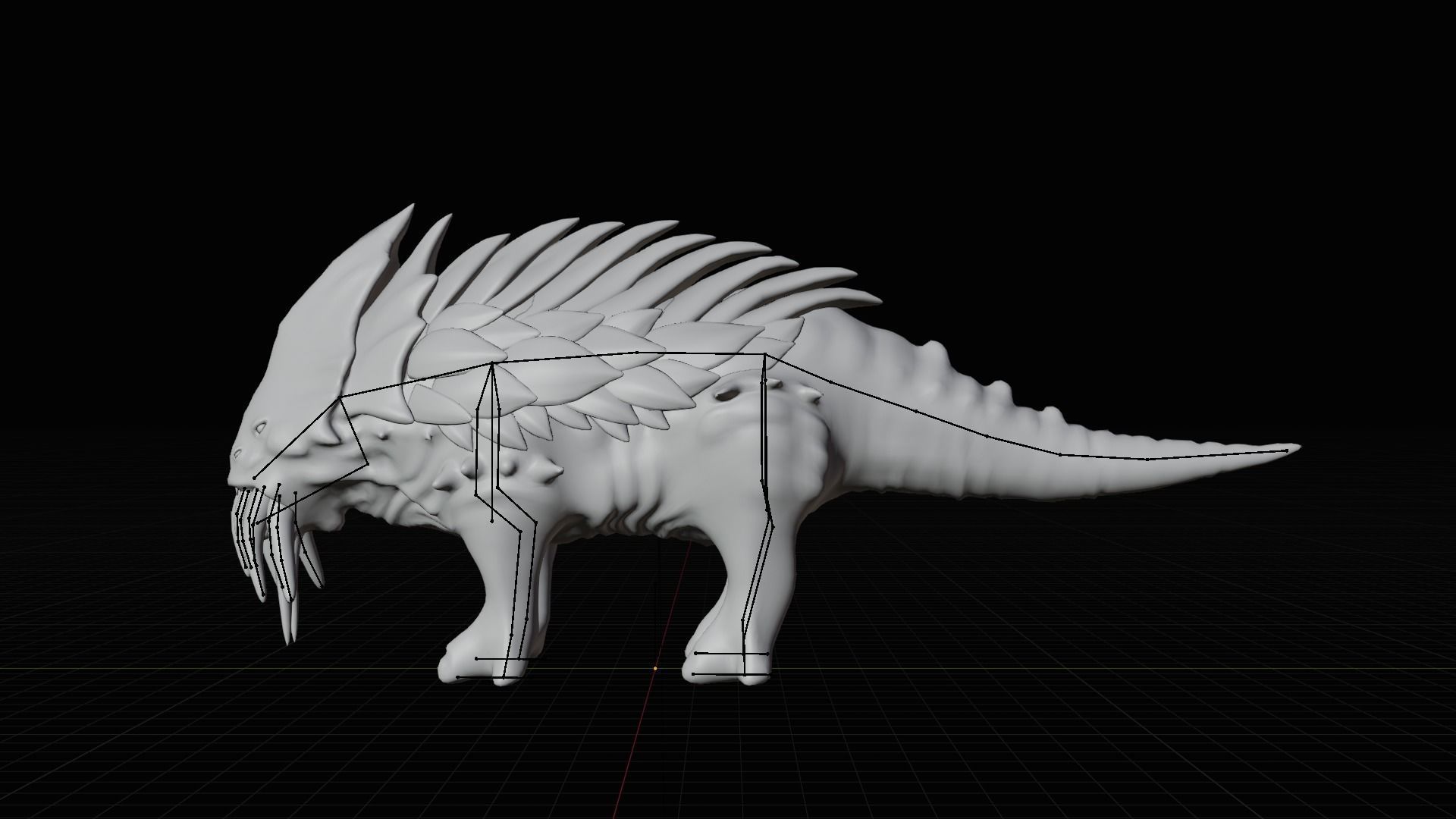 Behemoth Alien Creature Low-poly 3D model_12