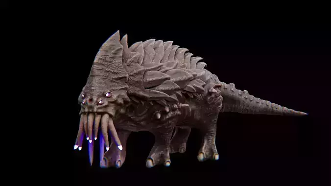 Behemoth Alien Creature Low-poly 3D model