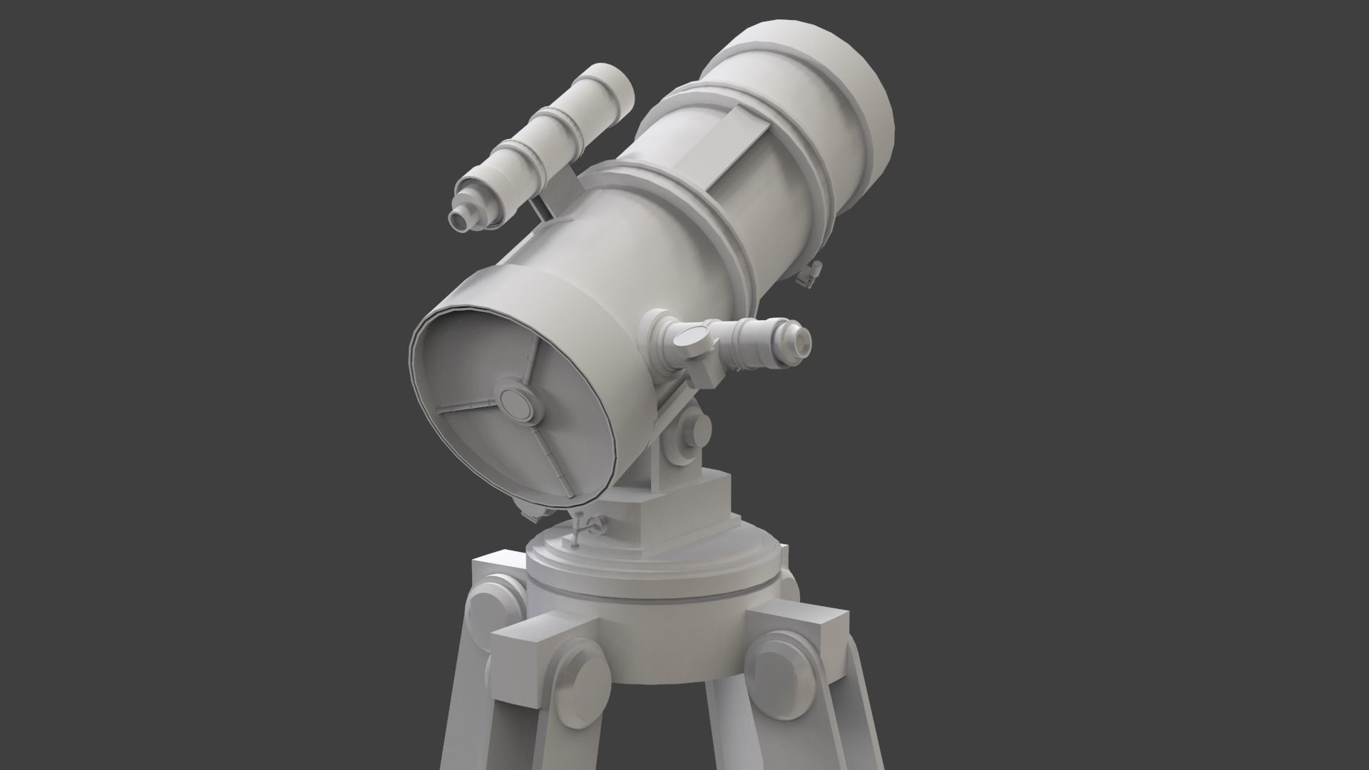 Astronomical Telescope - 3 - Untextured 3D model_5