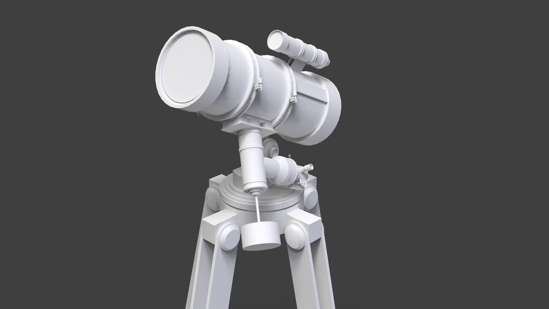Astronomical Telescope - 3 - Untextured 3D model_1