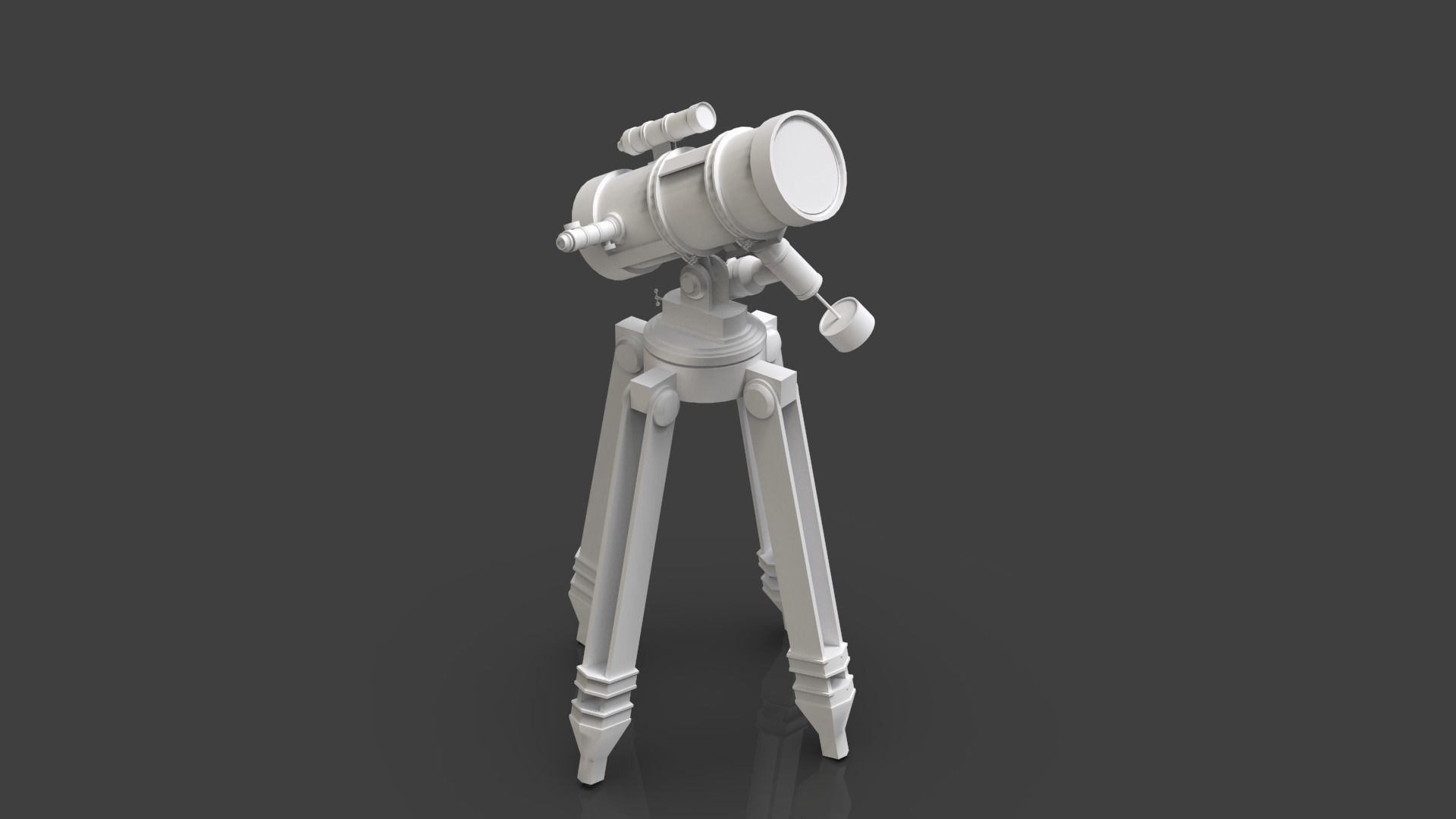 Astronomical Telescope - 3 - Untextured 3D model_6