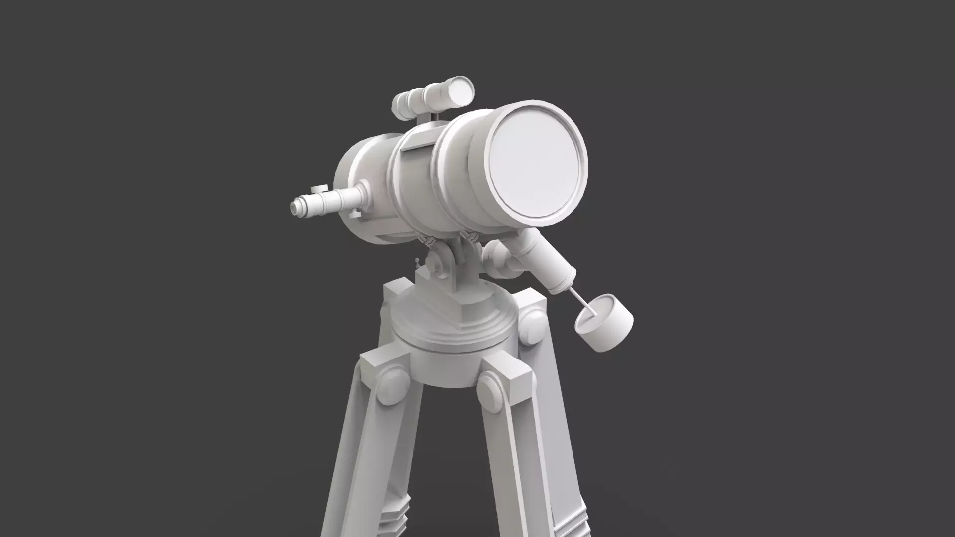 Astronomical Telescope - 3 - Untextured 3D model_0