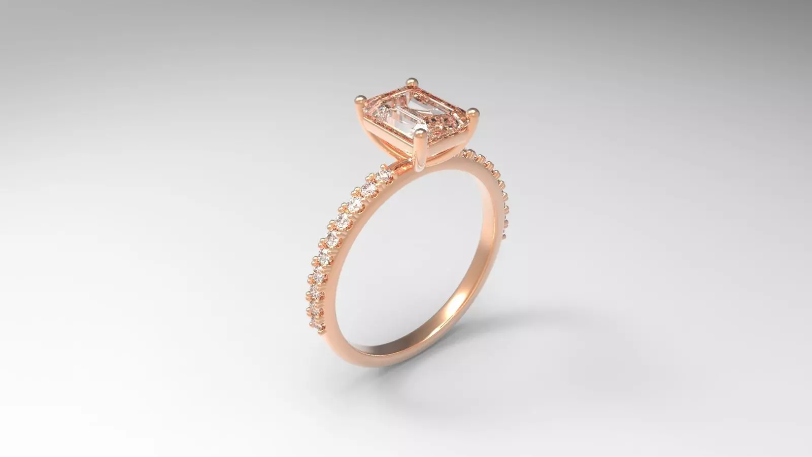 Emerald Cut  3D print model_0