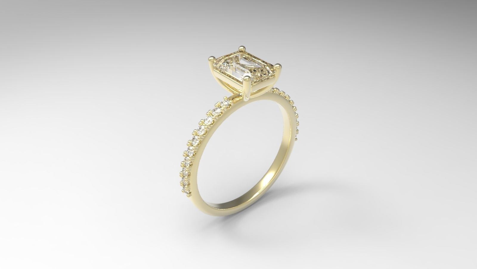 Emerald Cut  3D print model_1