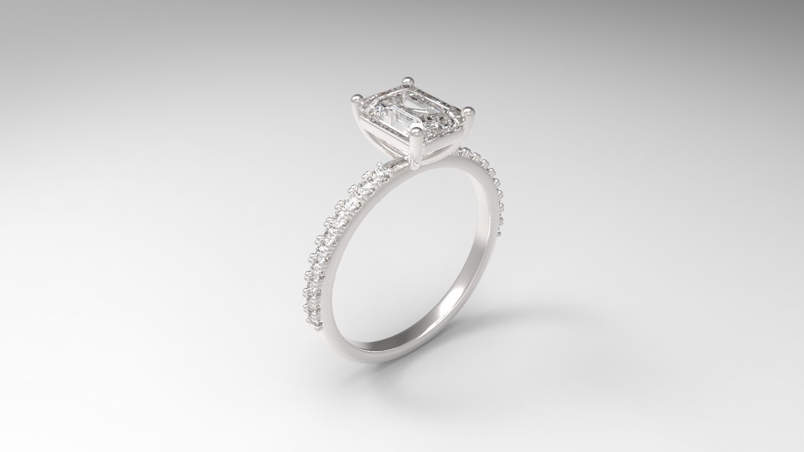 Emerald Cut  3D print model_2