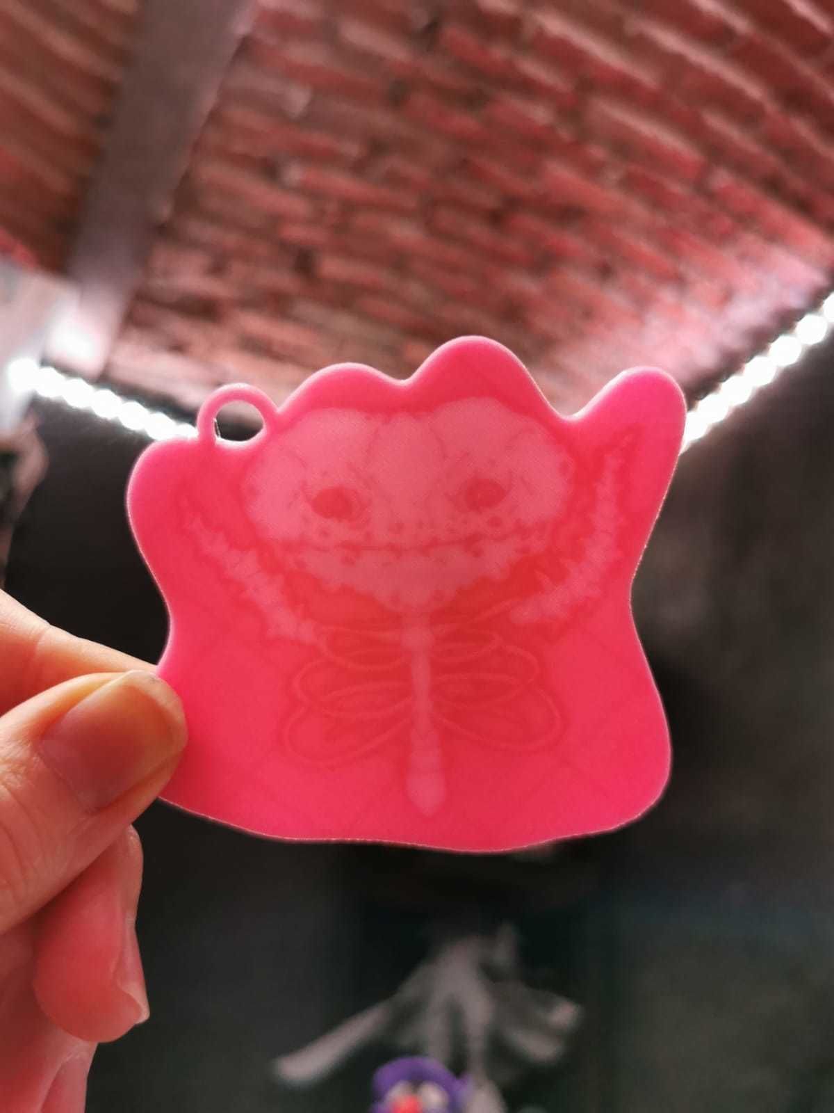 Ditto pokemon llavero keychain skull 3D print model_1