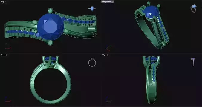 Bypass 4 Prong Engagement Ring 
