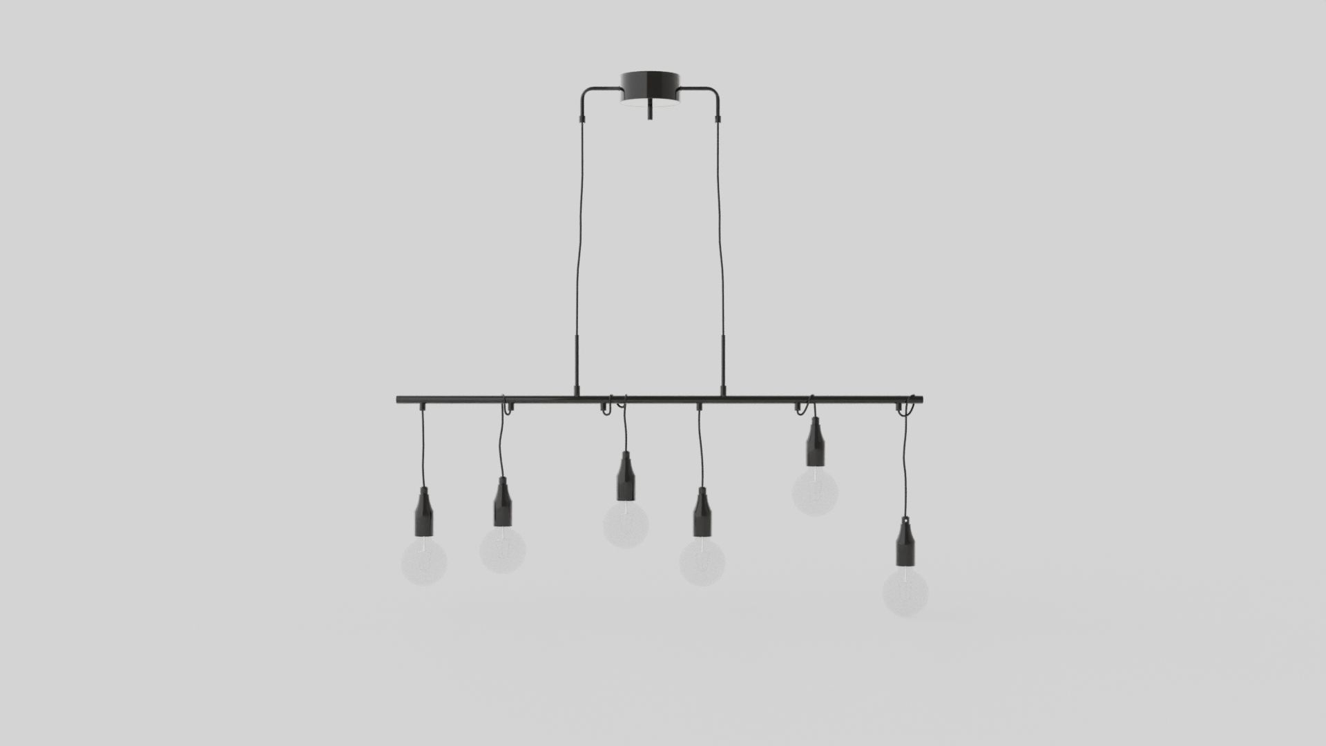 Skyline Ceiling Lamp Low-poly 3D model_4