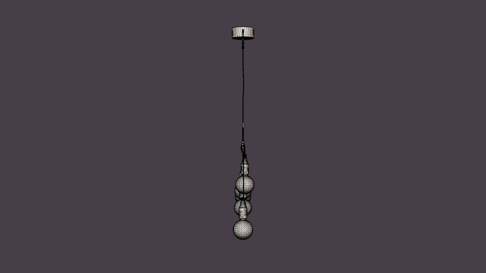 Skyline Ceiling Lamp Low-poly 3D model_8
