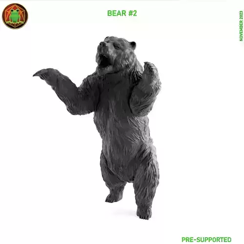 Bear 2 - STL - RPG MINIATURE