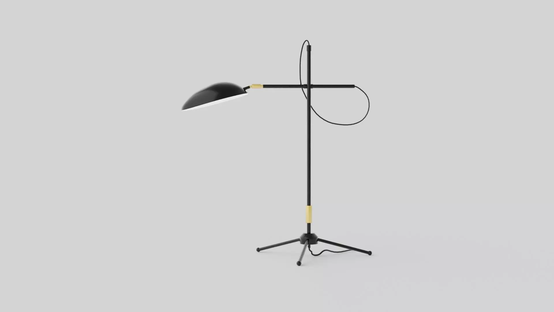 Spoon Table Lamp Low-poly 3D model_0