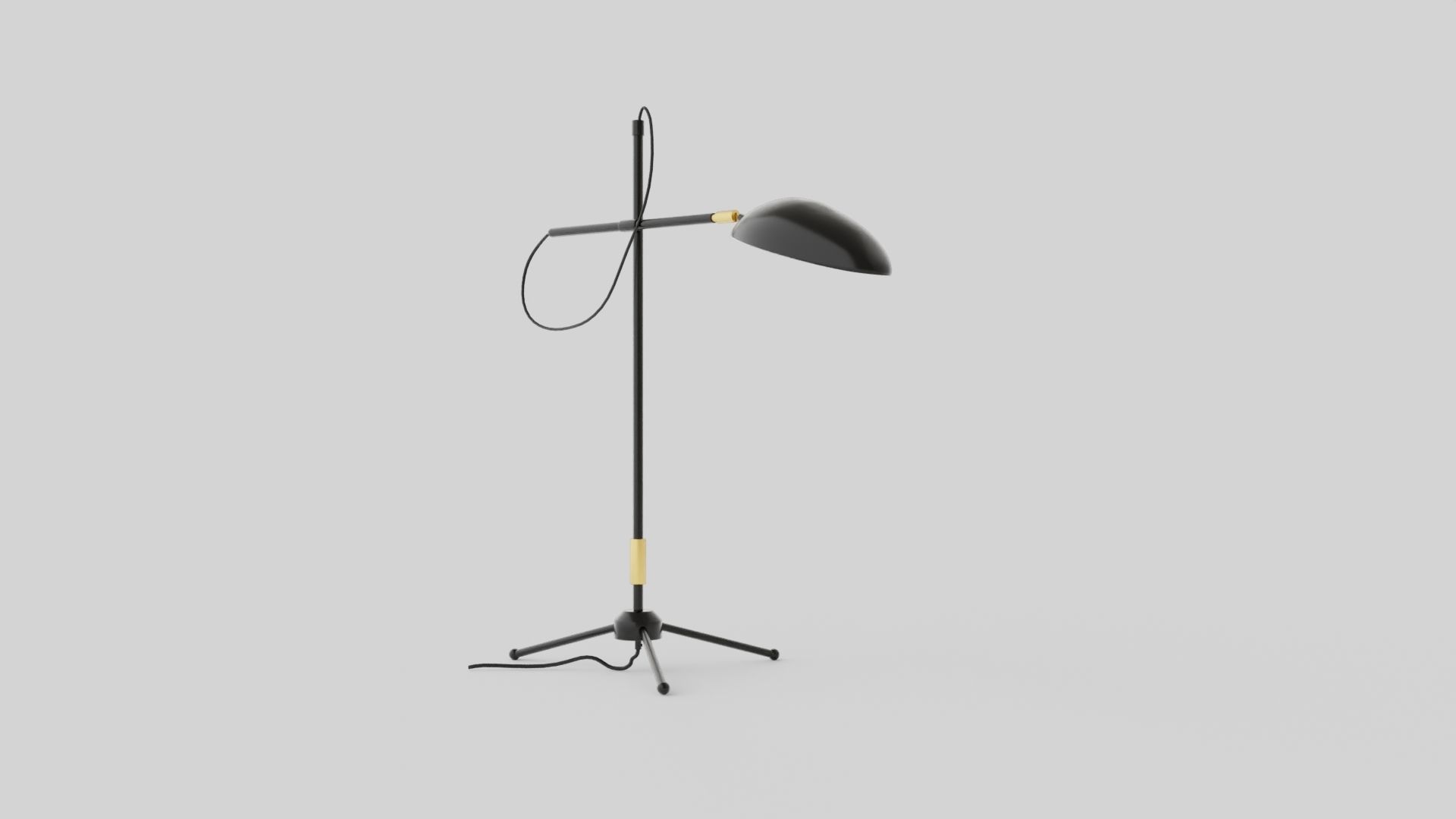 Spoon Table Lamp Low-poly 3D model_3