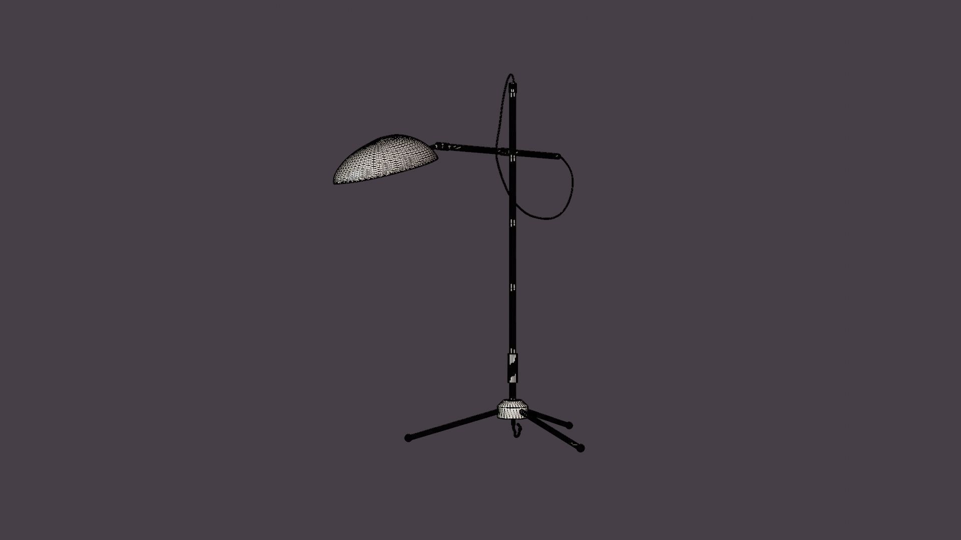 Spoon Table Lamp Low-poly 3D model_7