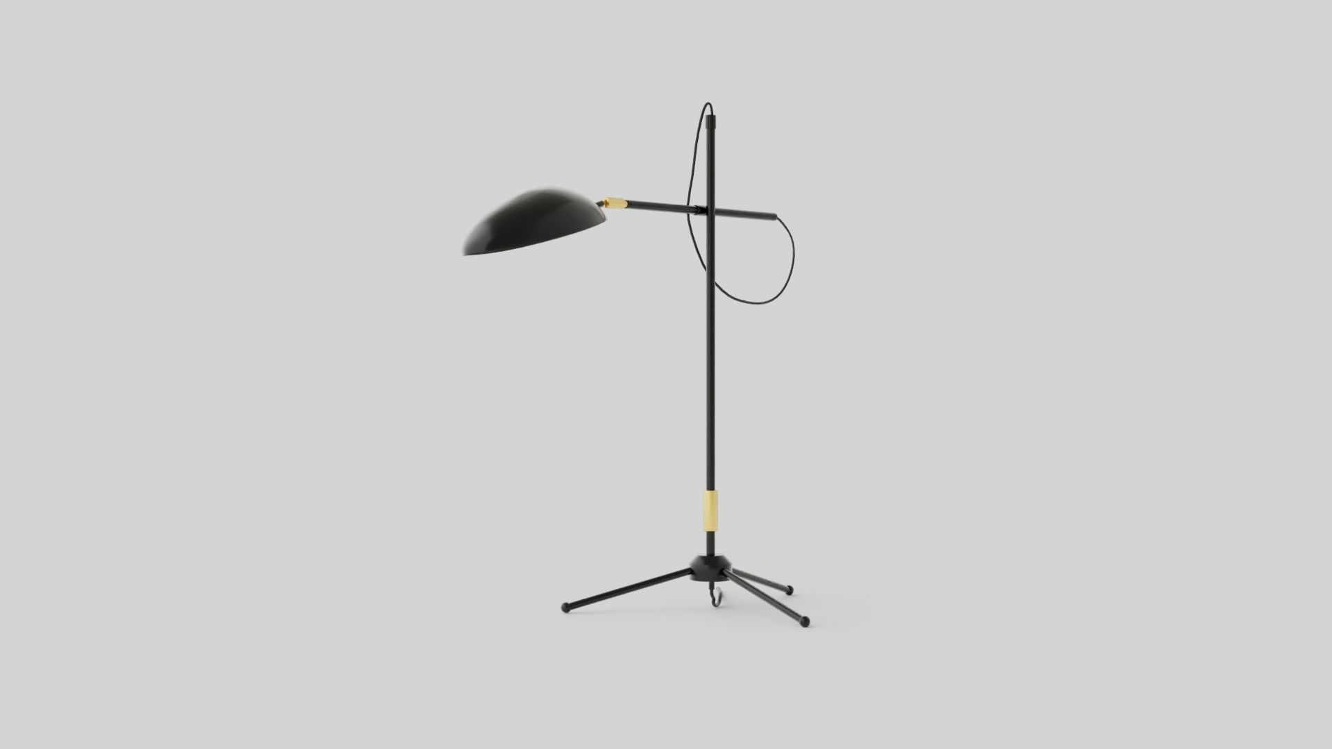Spoon Table Lamp Low-poly 3D model_1