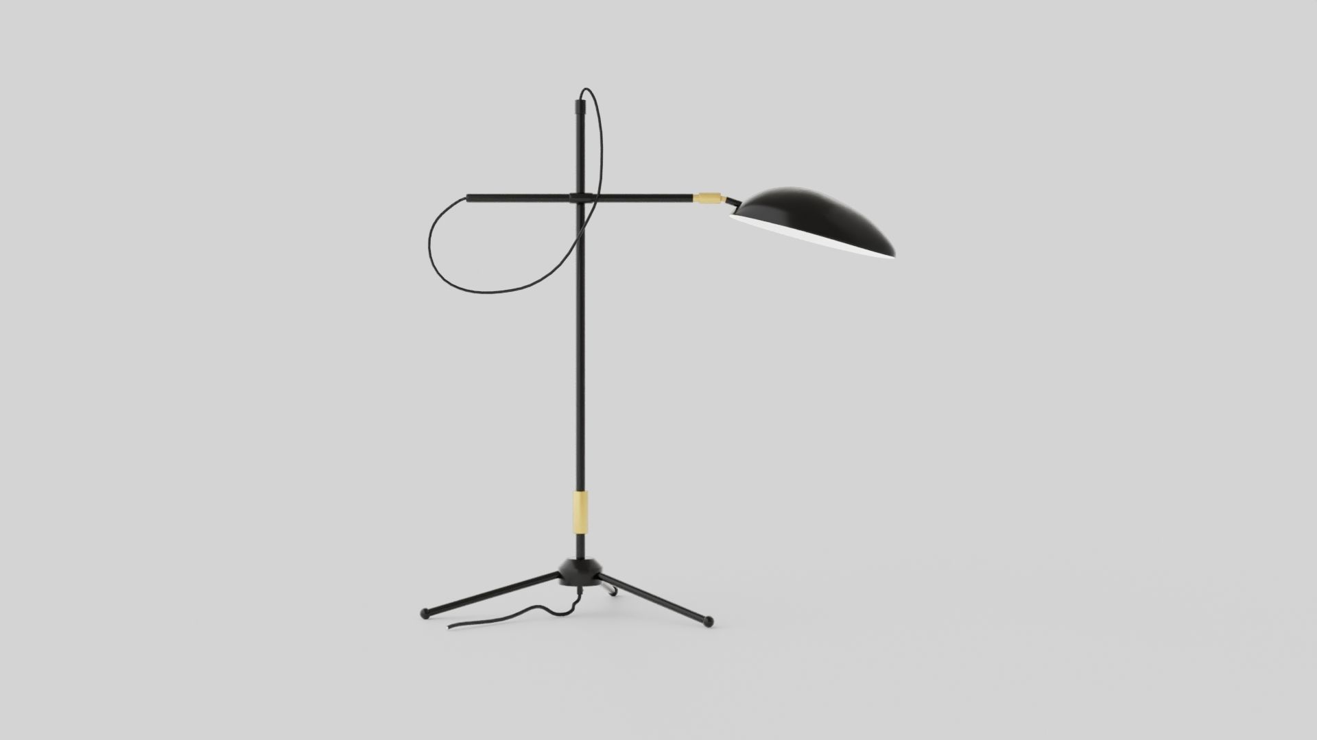 Spoon Table Lamp Low-poly 3D model_4