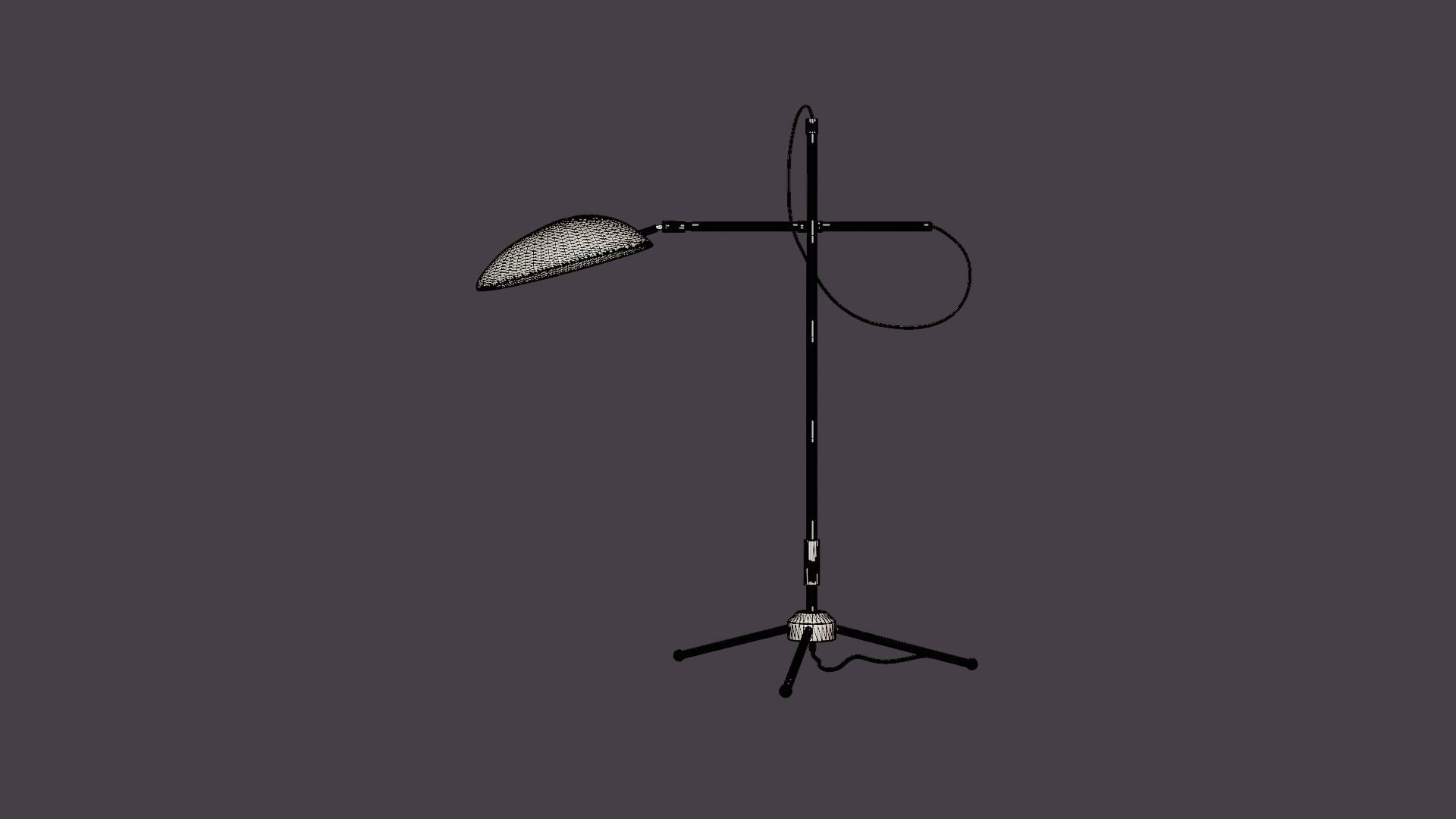 Spoon Table Lamp Low-poly 3D model_6