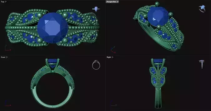 Flower Engagement Ring 