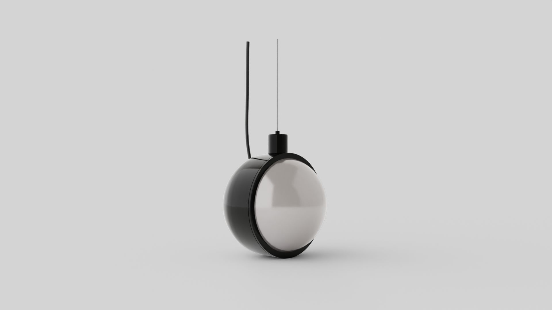 Spot Ceiling Lamp Round Low-poly 3D model_3