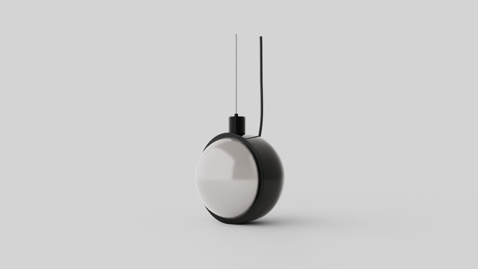 Spot Ceiling Lamp Round Low-poly 3D model_1