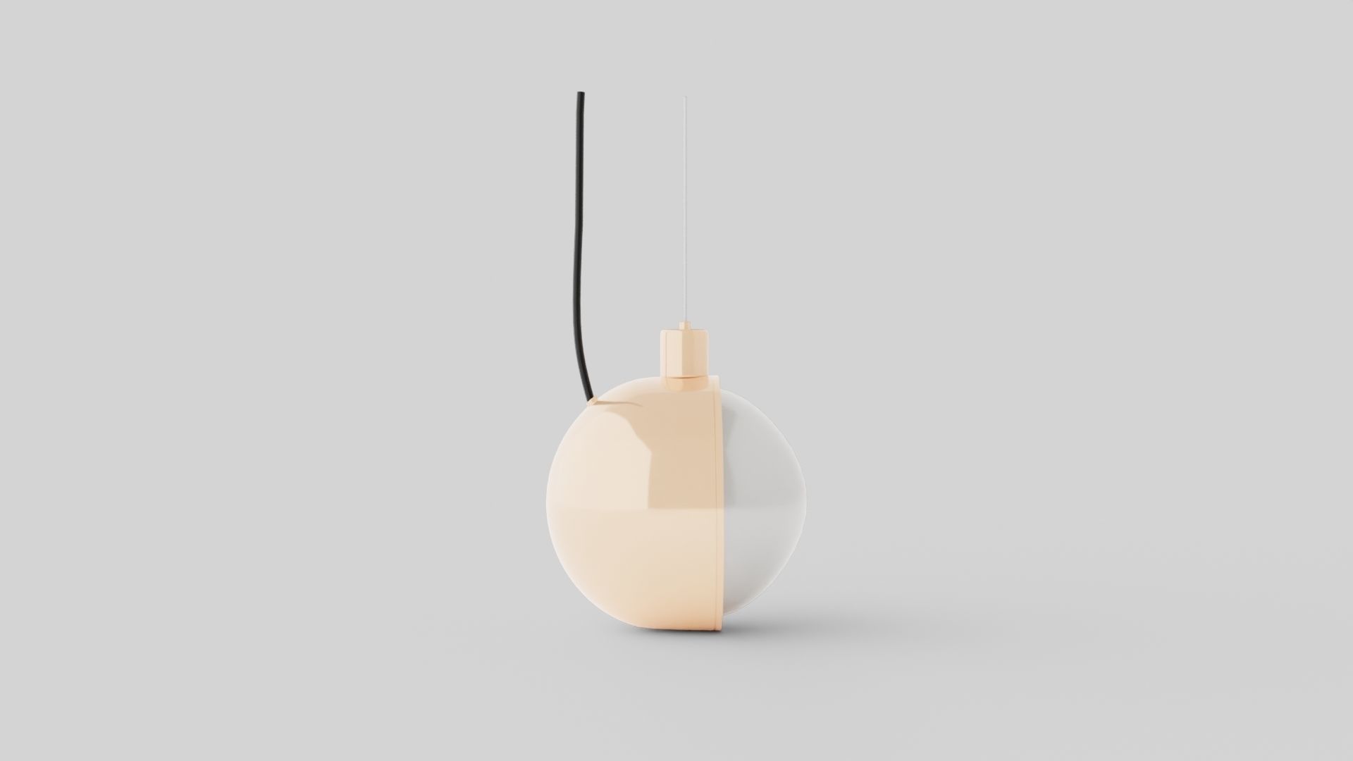 Spot Ceiling Lamp Round 1 Low-poly 3D model_4