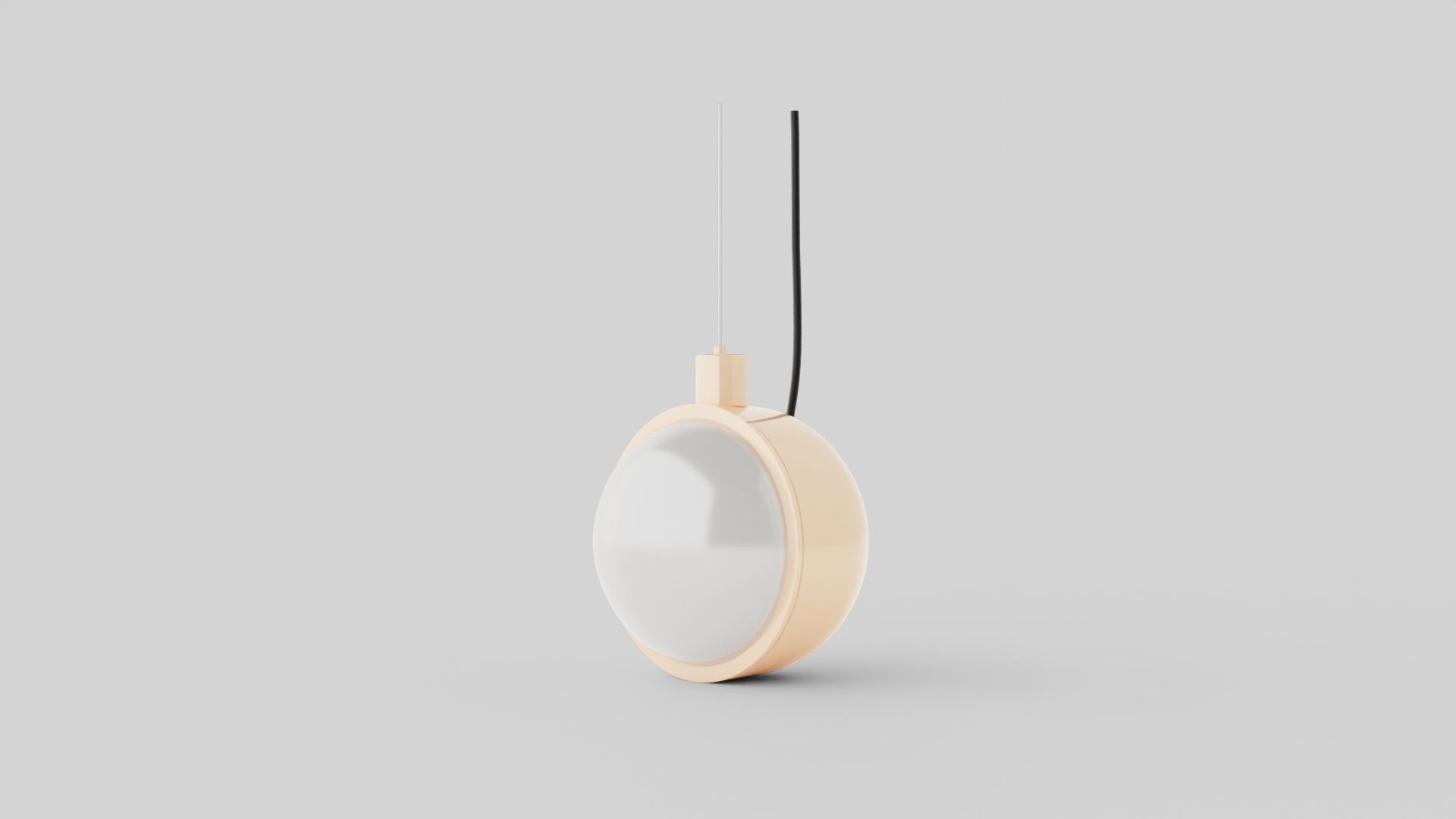 Spot Ceiling Lamp Round 1 Low-poly 3D model_1