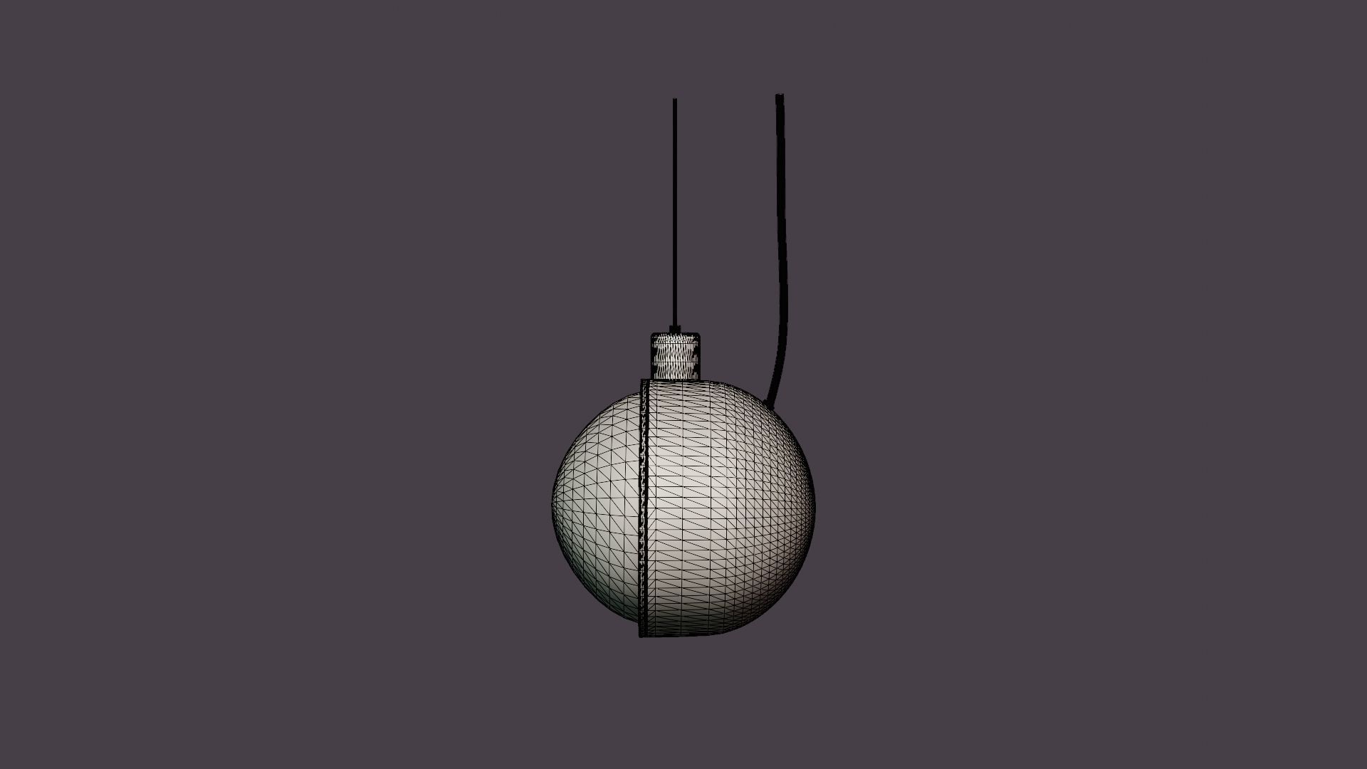 Spot Ceiling Lamp Round 1 Low-poly 3D model_6