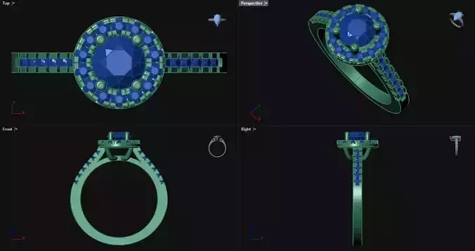 Halo Engagement Ring 