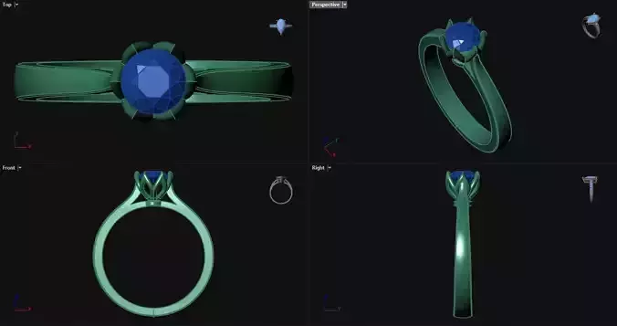 Decorative Setting Engagement Ring 