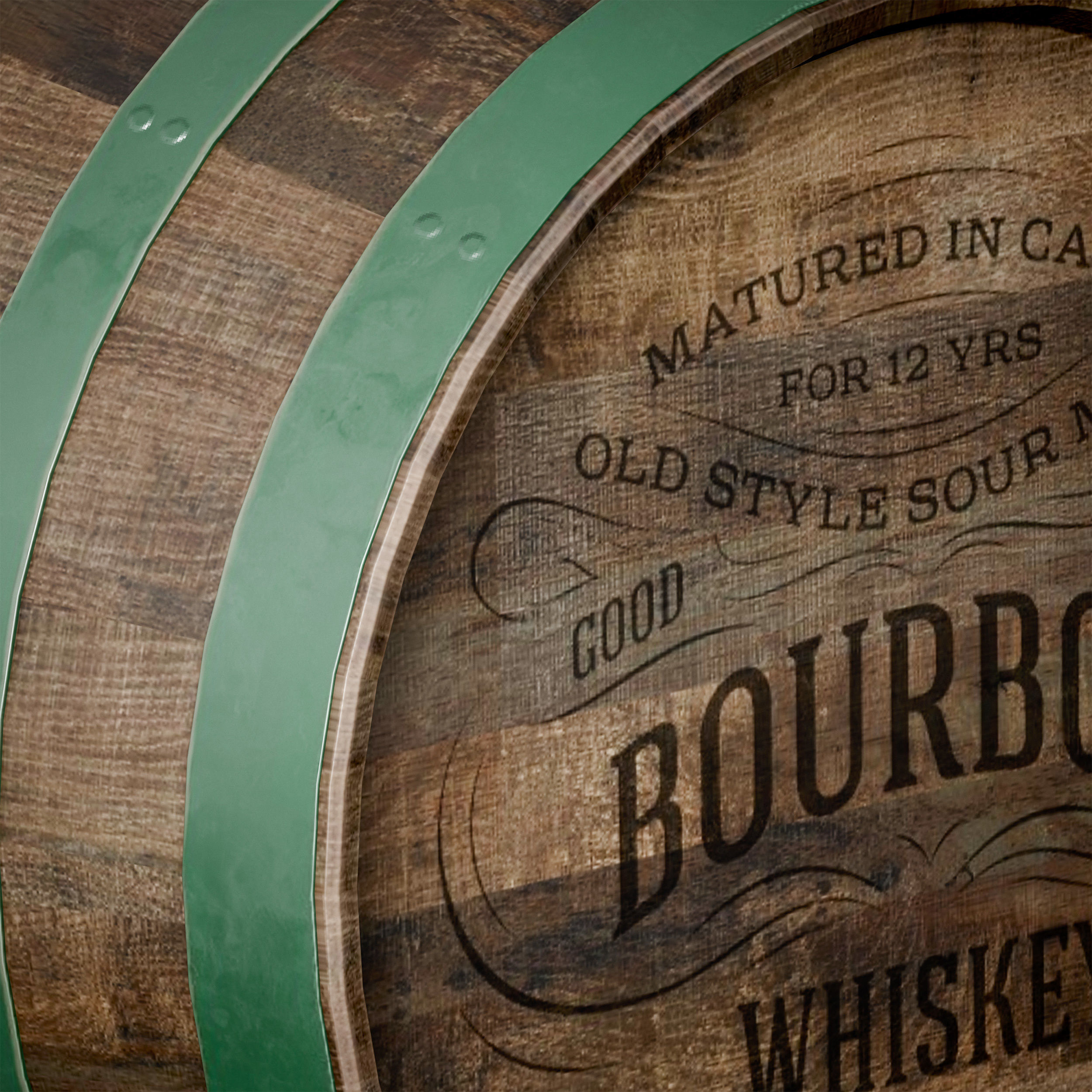 Wooden barrels 3D model_10