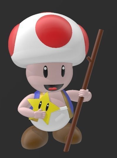 super Mario toad  3D print model_1