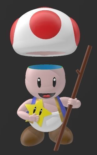 super Mario toad  3D print model_3