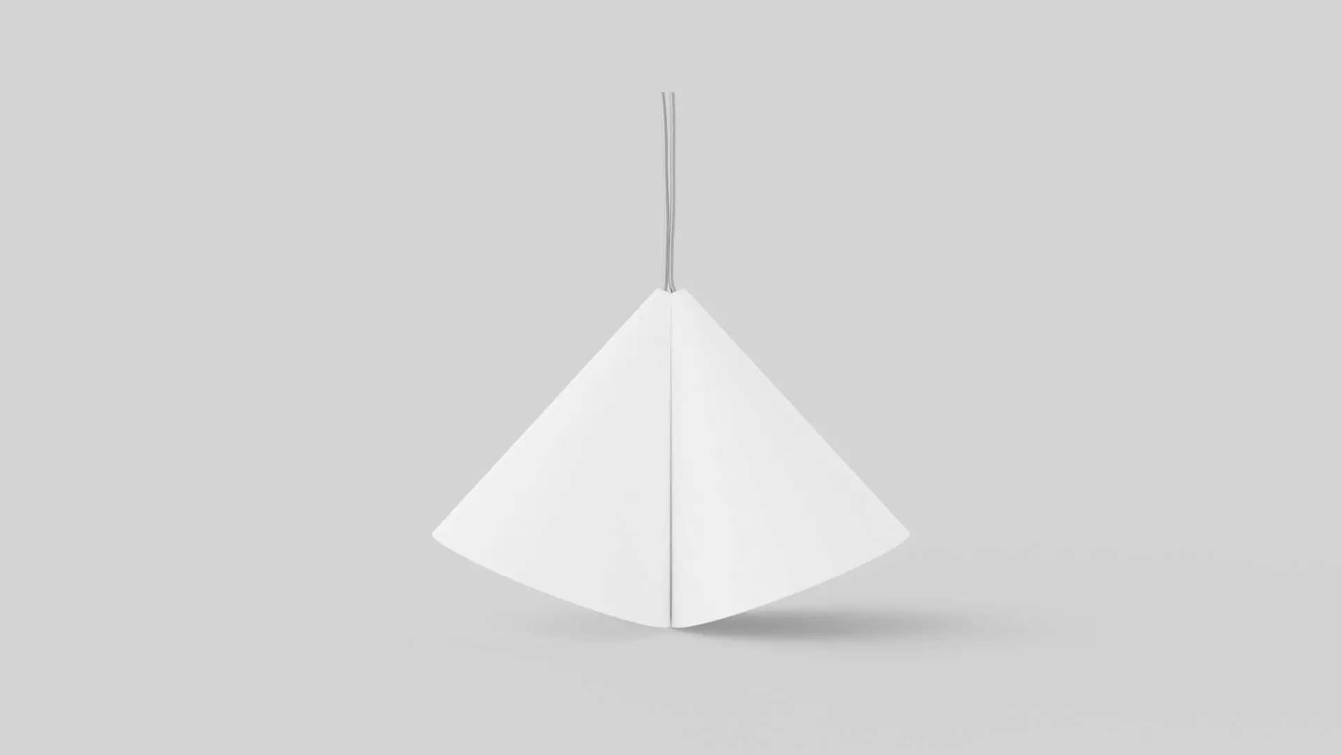 Swirl White Ceiling Lamp Low-poly 3D model_0