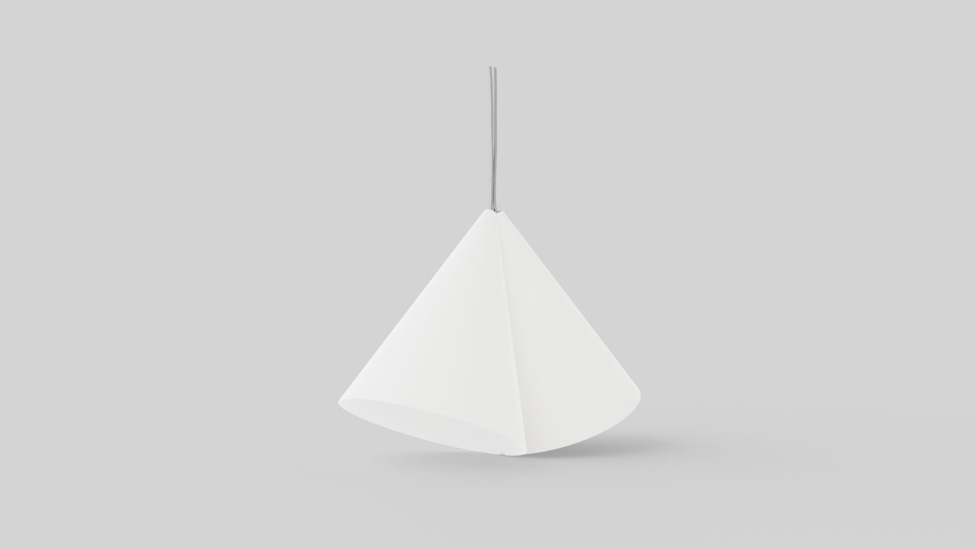 Swirl White Ceiling Lamp Low-poly 3D model_1