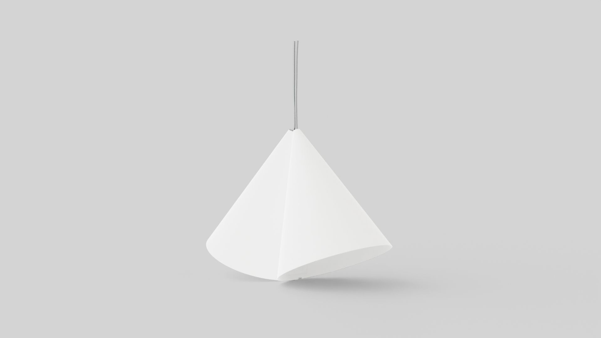 Swirl White Ceiling Lamp Low-poly 3D model_3