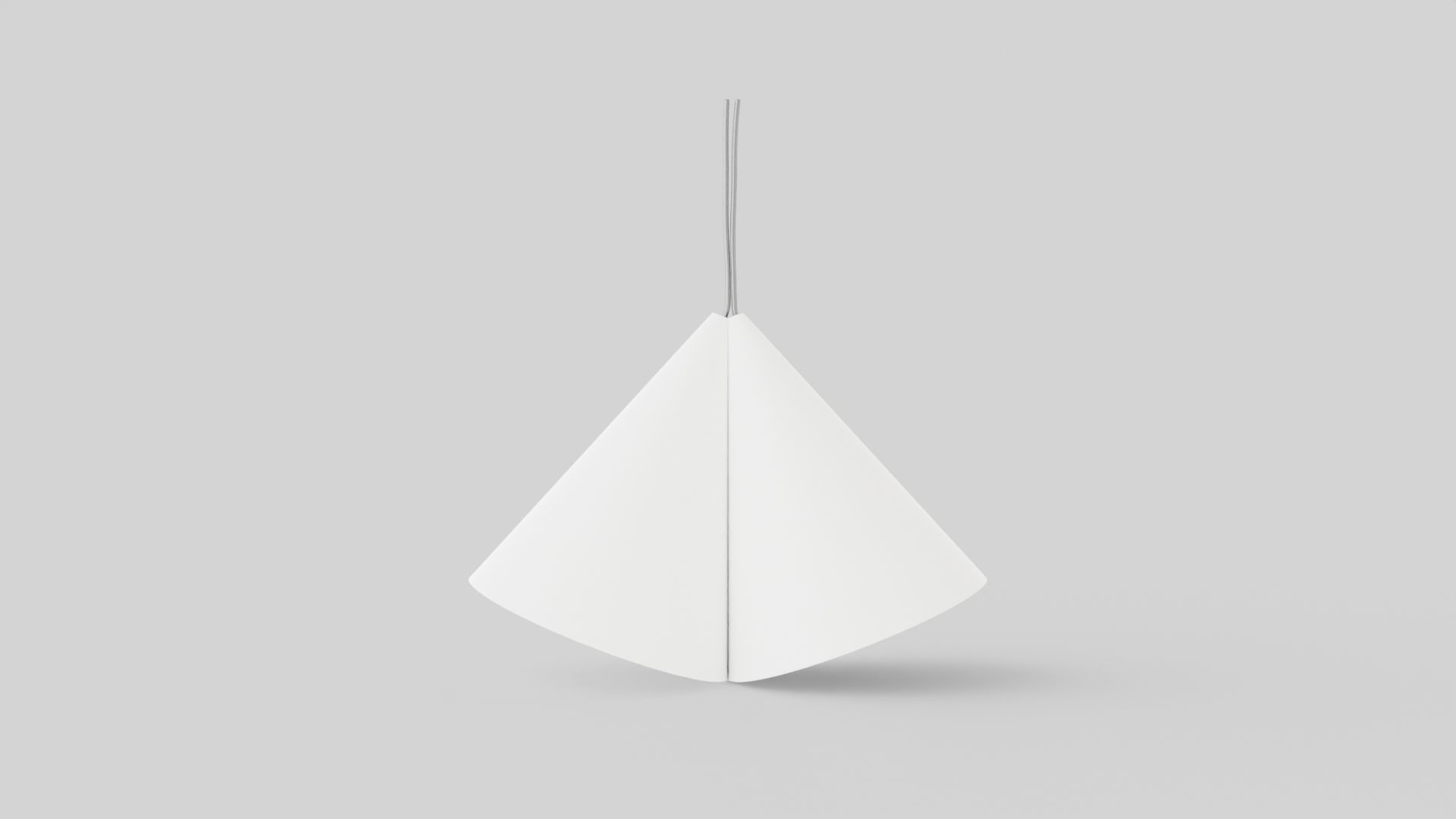 Swirl White Ceiling Lamp Low-poly 3D model_4