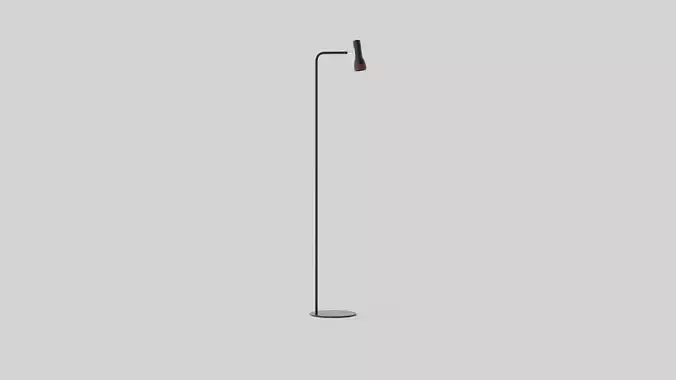 Talc Black with Brown Floor Lamp