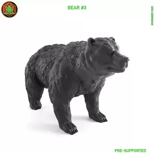 Bear 3 - STL - RPG MINIATURE