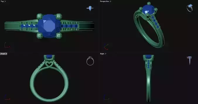 Heart Gallery Engagement Ring 