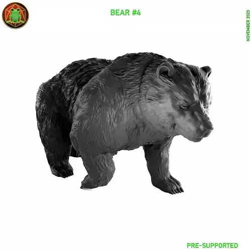 Bear 4 - STL - RPG MINIATURE