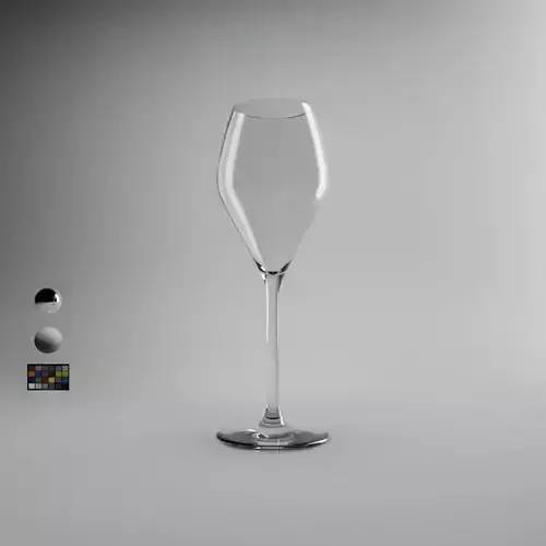 Rose Wine Glass Photorealistic  3D model