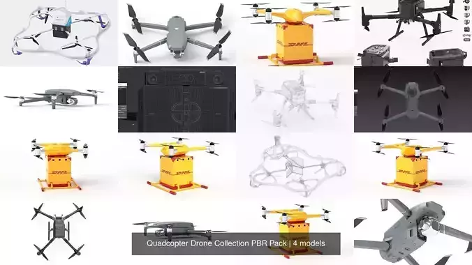 Quadcopter Drone Collection PBR Pack 